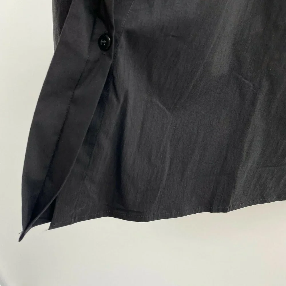 Tuckernuck Women's Black Cotton Poplin Sleeveless Charlie Shirt Dress - Picture 8 of 9